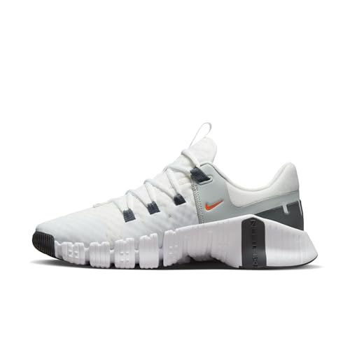 Nike Men's Free Metcon 5 Sneaker, Summit White Bright Mandarin, 11