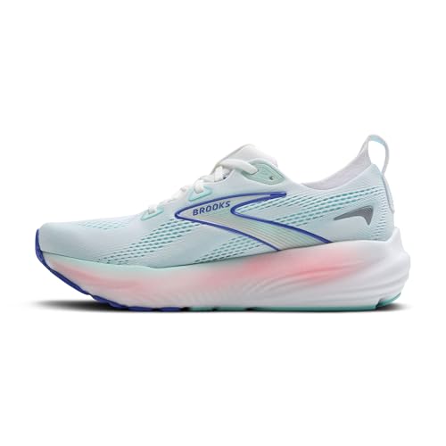 Brooks Women’s Glycerin 22 Neutral Running Shoe - White/Limpet Shell/Amparo Blue - 8.5 Medium