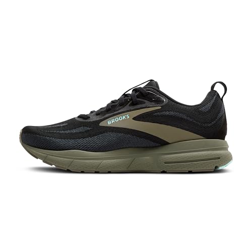 Brooks Men’s Trace 4 Neutral Running Shoe - Black/Ebony/Dusty Olive - 11 Medium