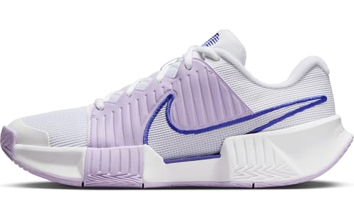 Nike GP Challenge Pro Women's Hard Court Tennis Shoes (FB3146-101, White/Hydrangeas/Deep Night/Amethyst Tint) Size 11