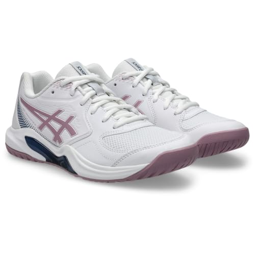 ASICS Women's Gel-Dedicate 9 Tennis Shoes, 7, White/Taro Purple