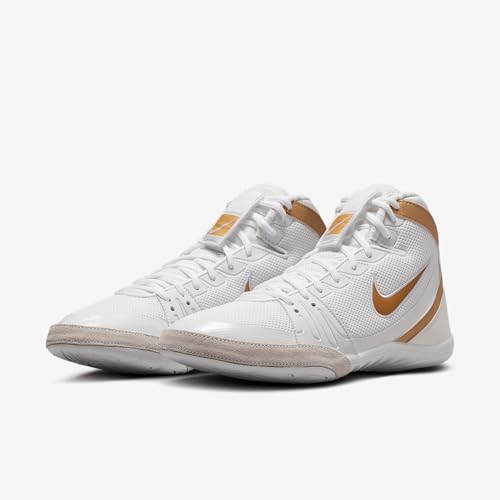 Nike Men's Freek Wrestling Shoes (8.5, White/Gold-M)