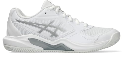 ASICS Women's Gel-Dedicate 9 ClayTennis Shoes, White Pure Silver, 6.5 US