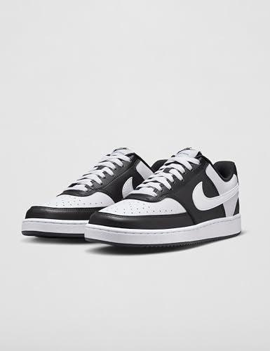 Nike Women's Court Vision Low Next Nature Shoes, Black/White, 6.5