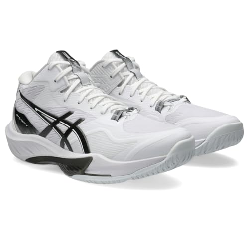 ASICS Men's Sky Elite FF MT 4 Volleyball Shoes, 9.5, White/Black
