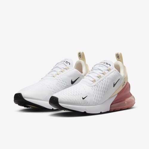 Nike Women's Air Max 270 White/Black-Pale Ivory-Muslin (AH6789 123) - 10