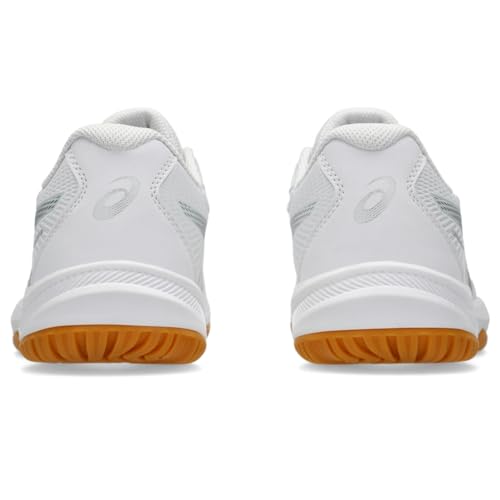 ASICS Women's Upcourt 6 Volleyball Shoes, 8, White/Pure Silver