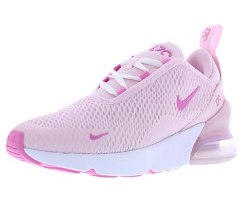 Nike Air Max 270 Little Kids' Shoes (IB4436-663, Pink Foam/Summit White/Platinum Violet/Playful Pink) Size 11