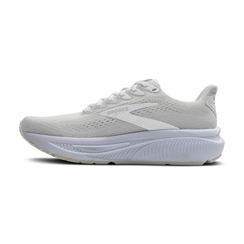 Brooks Women’s Ghost 17 Neutral Running Shoe - White/White/Grey - 8.5 Medium