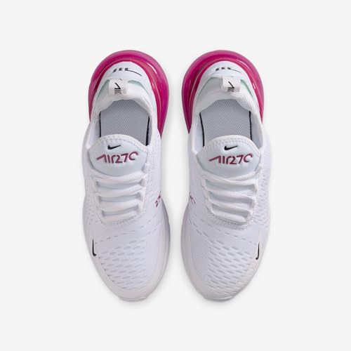Nike Air Max 270 Big Kids' Shoes (White/Black/Sweet Beet) Size 6