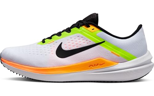 Nike Winflo 10 shoes code DV4022-101, White Black Orange Yellow, 14 US