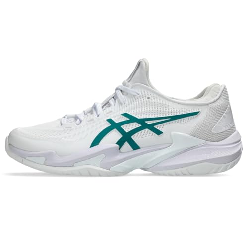 ASICS Women's Court FF 3 Tennis Shoes, 9, White/Pitch Green