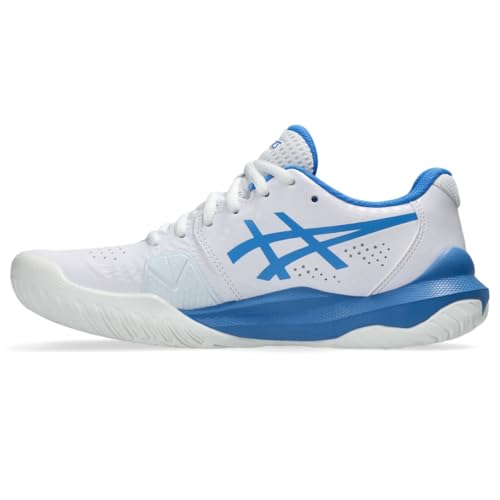 ASICS Women's Gel-Challenger 14 Tennis Shoes, 7.5, White/Blue Coast