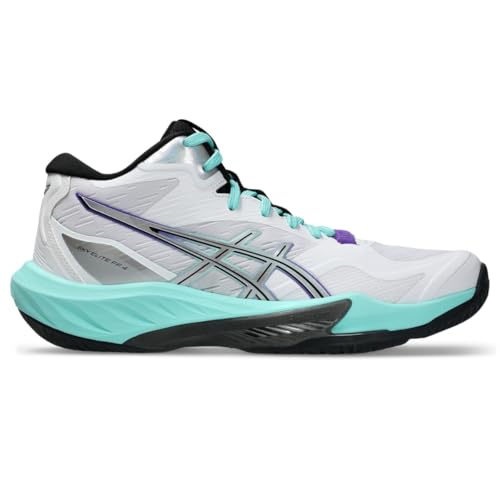 ASICS Women's Sky Elite FF MT 4 Volleyball Shoes, 9.5, White/Radiant Amethyst