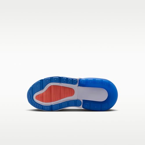 Nike Air Max 270 Little Kids' Shoes (Black/Blue Crystal/White/Turf Orange) Size 1.5