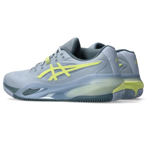 ASICS Men's Gel-Resolution X Clay Tennis Shoes, 9, Grey Blue/Pistachio