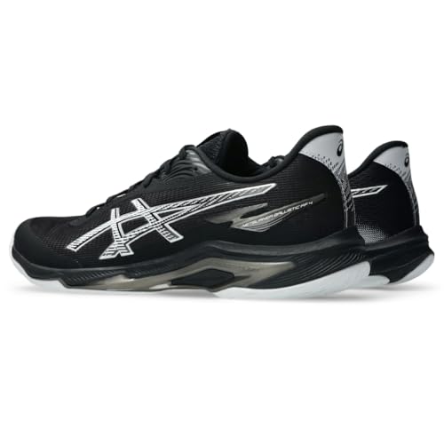 ASICS Men's Netburner Ballistic FlyteFoam 4 Volleyball Shoes, 7.5, Black/White
