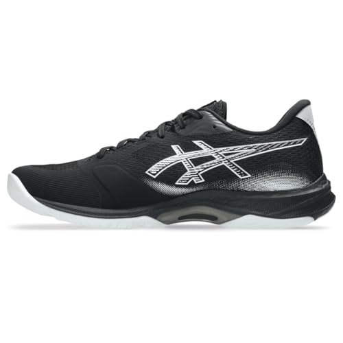 ASICS Men's Netburner Ballistic FlyteFoam 4 Volleyball Shoes, 7.5, Black/White