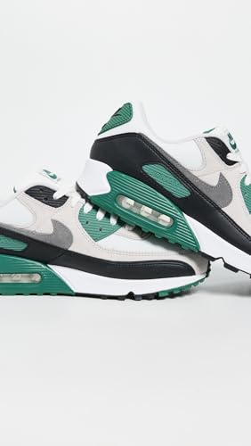 Nike Men's Air Max 90 Sneakers, White/Smoke Grey/Evergreen, 8.5 Medium US