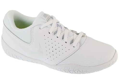 Nike Girl's Youth Cheer Sideline IV Cheerleading Shoes (3 M US Little Kid, White/Pure Platinum/White)