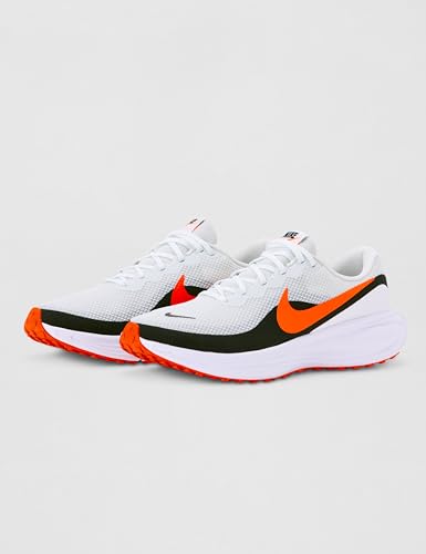 Nike Men's Revolution 8 Road Running Shoes, Off White/Total Orange-White-Black, 12