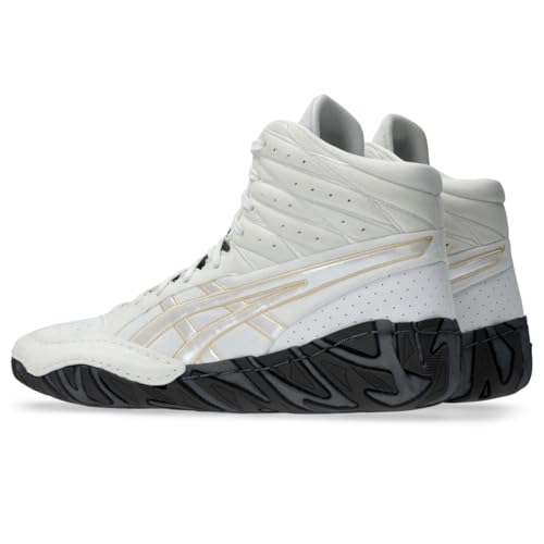 ASICS Men's Aggressor 6 Wrestling Shoes, 9.5, White/Champagne