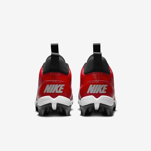 Nike Alpha Menace 4 Shark Football Cleats (FN0028-600, University Red/Metallic Silver/Team Red/White) Size 11