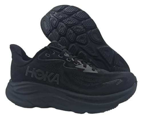 HOKA Clifton 10 Womens Shoes Size 8, Color: Black/Black
