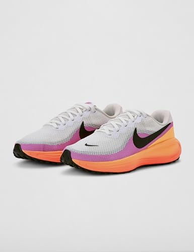 Nike Women's Revolution 8 Road Running Shoes, White/Black-Tangerine Tint-Orange Pulse, 8.5