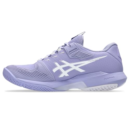 ASICS Women's Solution Speed FlyteFoam 4 Clay Tennis Shoes, 8, Bluebell/White