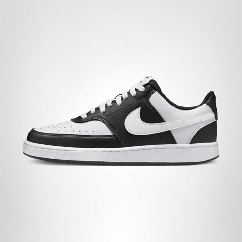 Nike Women's Court Vision Low Next Nature Shoes, Black/White, 6.5
