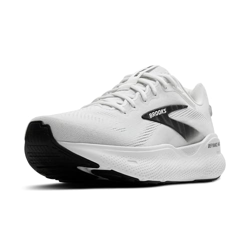 Brooks Men's Defyance Max Neutral Running & Walking Shoe - Bright White/Oyster/Black - 12 Medium