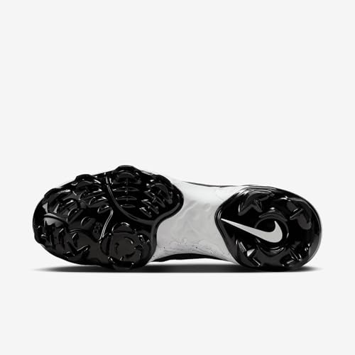 Nike Alpha Huarache Elite 4 Low MCS Men's Baseball Cleats (FD6221-003, Black/Dark Smoke Grey/White) Size 10.5