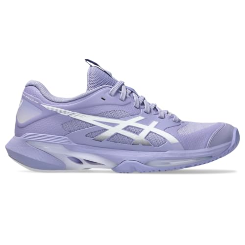ASICS Women's Solution Speed FlyteFoam 4 Clay Tennis Shoes, 8, Bluebell/White