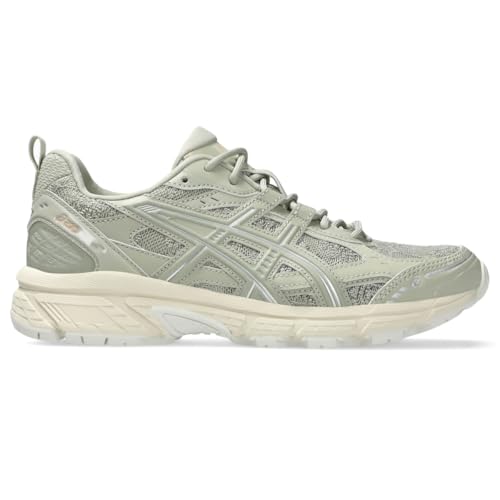 ASICS Unisex Gel-NUNOBIKI Sportstyle Shoes, 7M / 8.5W, Dried Leaf Green/Pure Silver