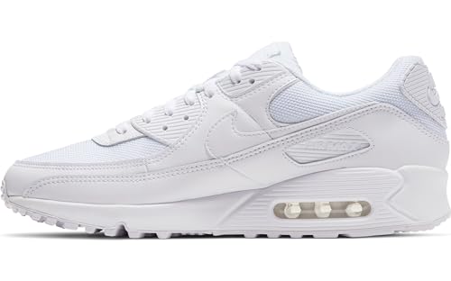 Nike Air Max 90, Men's Running Shoes, White White Wolf Grey, 7 US