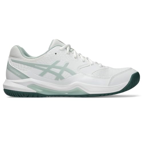 ASICS Men's Gel-Dedicate 8 Tennis Shoes, 9, White/Cold Moss