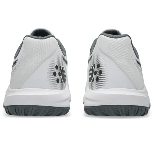 ASICS Men's Gel-Dedicate 9 Pickleball Tennis Shoes, 9, White/Gunmetal
