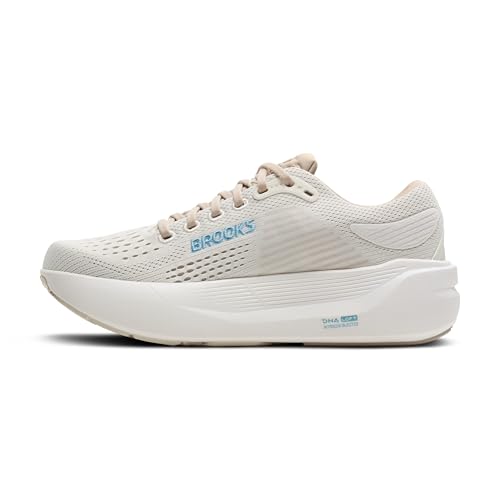 Brooks Women Ghost Max 3 Coconut/Chateau Grey/Blue 8.5 Wide