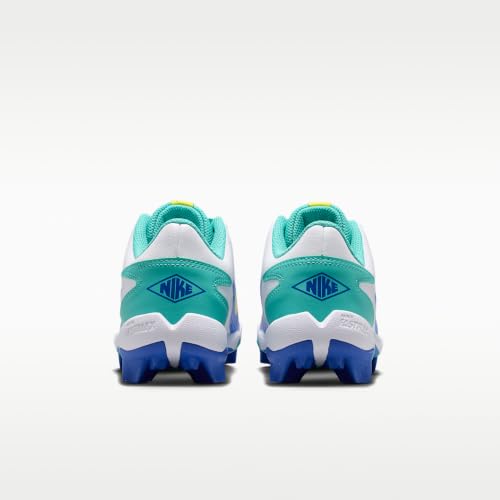 Nike Diamond Clutch Big Kids' Baseball Cleats (Washed Teal/Light Racer Blue/Old Royal/Sonic Yellow) Size 5.5