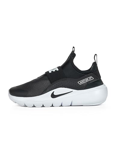 Nike Little Kid's Flex Runner 4 Running Shoe, Black/Black-White, 2Y
