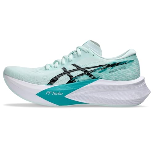 ASICS Women's Magic Speed 4 Running Shoes, 12, Soothing SEA/Black