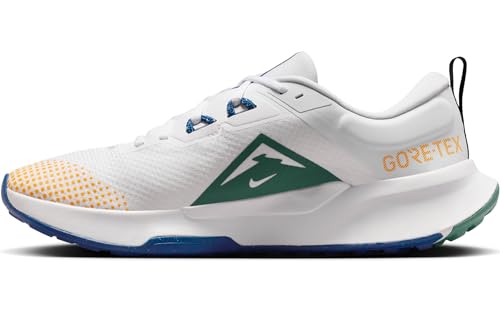 Nike Juniper Trail 2 GORE-TEX Men's Waterproof Trail Running Shoes (FB2067-102, White/Cedar/Court Blue/Black) Size 7