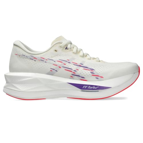 ASICS Women's SONICBLAST Running Shoes, 10, Cream/Blue Fade