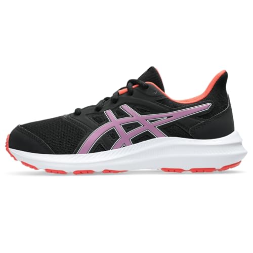 ASICS Kid's JOLT 4 Grade School Running Shoes, 5, Black/UBE