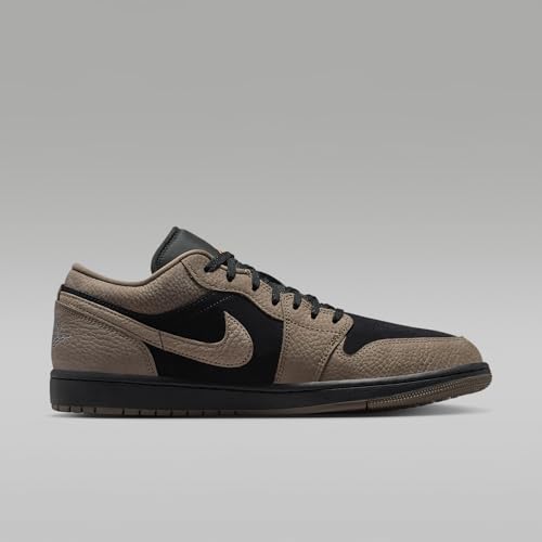 Air Jordan 1 Low SE Men's Shoes (Black/Light Wild Mango/Olive Grey) Size 10