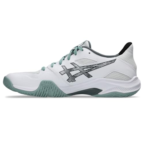 ASICS Men's Blade FlyteFoam 2 Volleyball Shoes, 9.5, White/Ocean Haze
