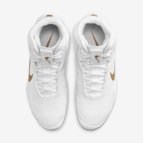 Nike Tawa Men's Wrestling Shoes (CI2952-171, White/White/White/Metallic Gold) Size 10.5