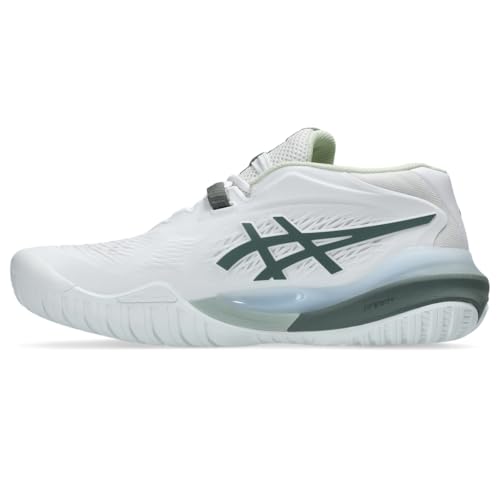 ASICS Women's Gel-Resolution X Tennis Shoes, 9.5, White/Monument Blue
