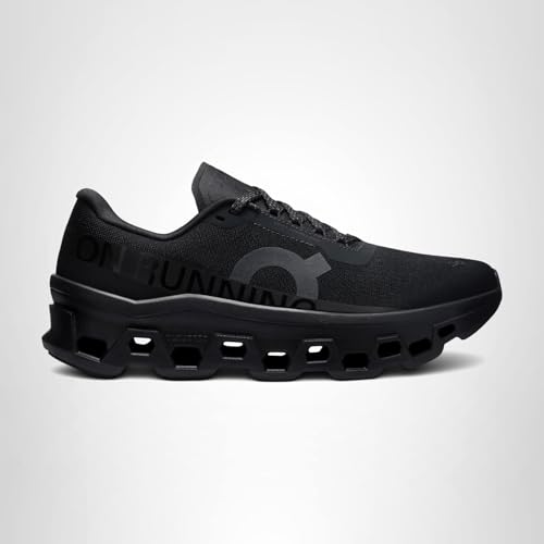 On Women's Cloudmonster 1 Sneakers, Black/Black, 8.5 Medium US